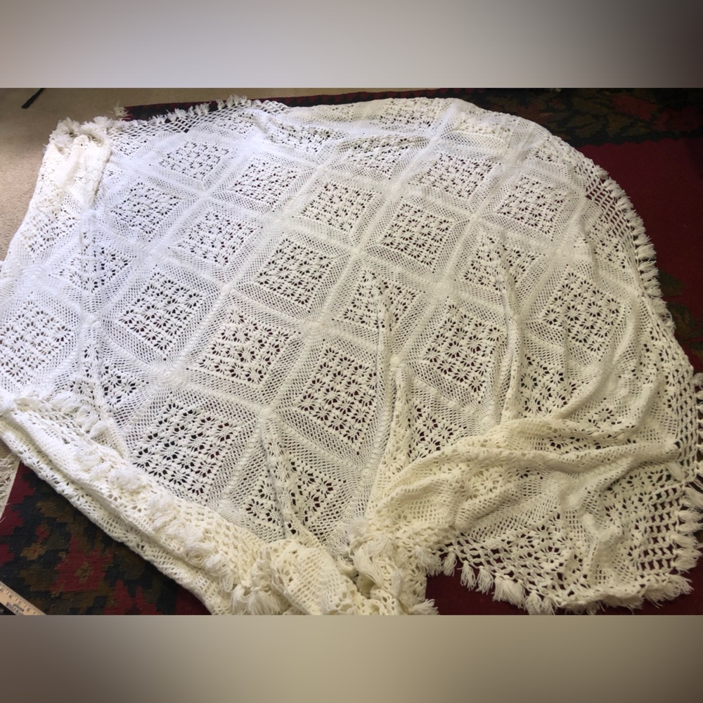 100x70” Handmade‎ Granny knitted crochet blanket